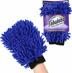 Fabuloso Microfiber Cleaning Mitt, Blue, One Size Fits All - Lint-Free, Scratch-Free Glove for Surfaces and Furniture - Dustless Hand Cloth for Bold & Bright Experience, 3 Count