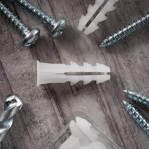 Premium Quality Ribbed Plastic Drywall Wall Anchors (#14-16 x 1-1/4")