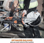 Evolution Power Tools R300DCT 12 inch Concrete Saw (Aka Circular Saw, Angle Grinder, Chop / Cut Off Saw, Demo Saw, Disc / Power Cutter) Electric Motor, No Gas - 4-1/2" Cut - Incl Diamond Masonry Blade