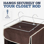 ZOBER Hanging Closet Organizer, 5-Shelf - Hanging Storage Organizer Shelves for Clothes, Towels, Toys - College Dorm Room, Nursery, & Home Closet