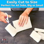 Non-Scratch, Super Long-Lasting Scrubbing Pad 5 pk, 10x4.5in. Best Reusable Multipurpose Scouring Sponge for Home Surfaces. Perfect Pro Grade Multi-Surface Scrubber Pads for Light-Duty Indoor Cleaning