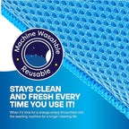 SCRUBIT Reusable Sponges for Dishes - 12 Pack Microfiber Sponges Kitchen Dish Scrubber, Machine Washable & Non-Scratch Scrubbers (Blue)