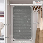 2 Pack Hanging Jewelry Organizer 80-Pocket Dual-sided Jewelry Storage for Earring Necklace Bracelet Ring Travel Holder, Gray
