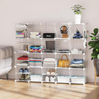 Wire Cube Storage Organizer, 20 Cubes Converted into 23 Cubes, Sturdy Metal Grids Storage Shelf Closet Shelving Units and Storage, Shelves for Bedroom LIvingroom Office