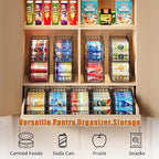 Sonyabecca 6-Pack Can Storage Organizer Pantry, Stackable Kitchen Canned Food Holder With Handles, Can Organizer For Pantry Countertop Cabinet, Beverage Drink Pop Soda Can Dispenser Patent Pending