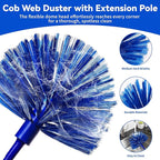 Dusters for Cleaning, Duster with Extension Pole 7 in 1 Kit, Ceiling Fan Cleaner Duster Cobweb Duster, Long Dusters for High Ceilings, Microfiber Dusters for Ceiling Fan, Blinds and Furniture