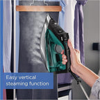 Rowenta Pro Master Stainless Steel Soleplate Steam Iron for Clothes, 210 g/min, 400 Microsteam Holes, Cotton, Wool, Poly, Silk, Linen, Nylon 1775 Watts Ironing, Garment Steamer, Powerful Steam DW8360