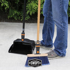 SWOPT 12” Upright Dustpan, Standard Combo – Ergonomic Design Eliminates Need to Bend While Cleaning – Interchangeable with All SWOPT Cleaning Products