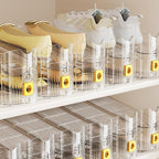 FENRUNXU Shoe Slots Organizer for Closet, Shoe Stacker Organizer Double Layer Stack Shoe Rack, Shoe Display Shelf 50% Space Saver Storage Holder for Closet, 20PACK