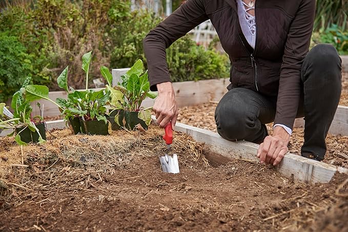 Corona CT 3314 Premium Stainless Steel ComfortGEL Garden Trowel, 13.5" Overall Length, Handle Length 7", Red