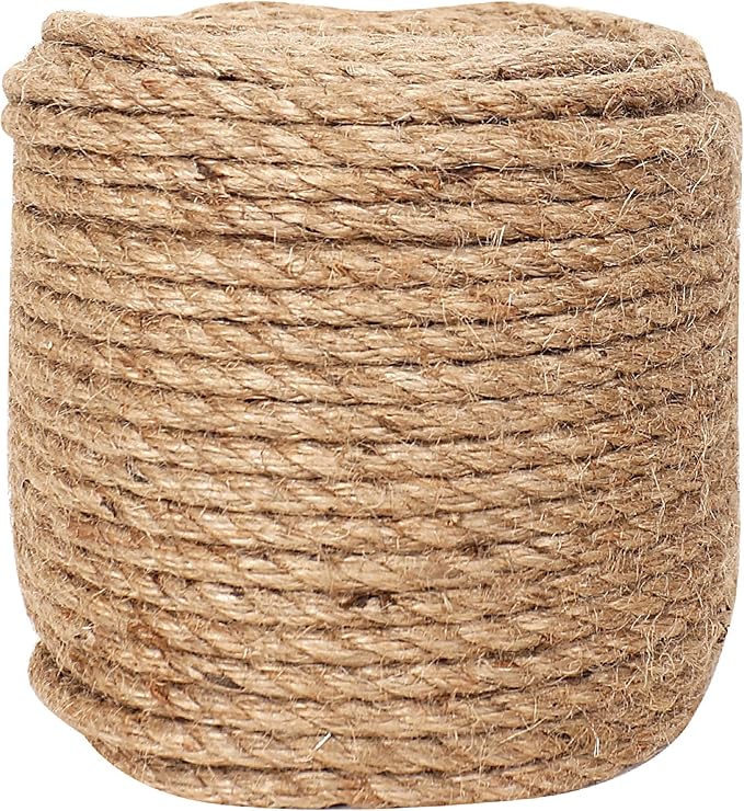 RAJRANG 164 Feet Natural Twine Strings - Handmade Suitable for Crafts Gift Christmas Durable Packing Cord for Gardening Application - 5 mm Diameter