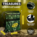 CKG Metal Detecting Shovel Tool, Heavy Duty Double Serrated Edge Digger - Digging Knife for Gardening Trowel Hunting Camping, Planting & Treasure Finds Pouch Bag, Set