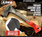 ARES 45005 – 18-Inch Chopping Axe – Lightweight Fiberglass Handle Construction – High-Carbon Steel Blade Head – Gardening, Hiking, and Outdoor/Adventure Applications