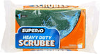 Scrubee Heavy Duty Scrub Sponge with Scouring Pad, Kitchen Dishwashing, Sink, Pot and Frying Pan Cellulose Scrubber Sponge Non Scratch. By Superio… (4.5" Sponge)