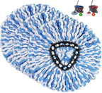3 Pack Mop Replacement Heads for O-Ceda RinseClean Spin Mop, Microfiber Spin Mop Refills, Easy Cleaning Mop Head Replacement Refill