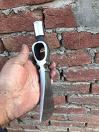 WHS201 Viking Axe Head, Custom Hand Forged Viking Axe Real Head, Tomahawk Viking Hatchet Beared Camping Axe Blade, 5160 HIGH Carbon Steel Blade, Viking Gift for Him - Christmas Gift (Ax)