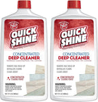 Quick Shine Hardwood Floor Luster 64oz, 2Pk | Plant-Based Cleaner & Polish w Carnauba | Simply Squirt & Spread | Don't Refinish It & Multi Surface Deep Floor Cleaner and Wax Remover 27oz, 2Pk