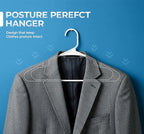 Beddora Plastic Hangers 50 Pack, White Clothes Hangers for Closet Organization and Storage Space-Saving Design, Kids & Adult Coat Hanger for Suits, Shirt & Percheros Ganchos para Colgar Ropa Hangars