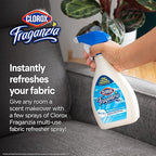 Clorox Fraganzia Refresher Spray 22oz Morning Sky | Multi-Use Fabric Refresher Spray in Morning Sky Scent | 22 Ounce Fabric Spray, Room Freshening Spray (Pack of 2)