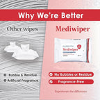 MEDIWIPER 80ct Alcohol-Free Hand Sanitizing Wipes Unscnted Antibacterial Wet Wipe, Hand Sanitizer (160 Wipes (80 * 2))