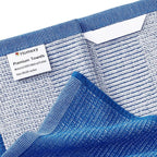 Homaxy Premium Kitchen Towels(18”x 28”, 8 Pack), Large Cotton Kitchen Hand Towels, Flat and Terry Dish Towels, 380 GSM Highly Absorbent Tea Towel Set with Hanging Loop, Blueberry