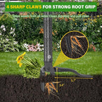 Weed Puller Tool, 4 Claw Stand Up Manual Weeder, Heavy Duty Weeding Tool with 60 inch Long Handle,Steel Head,Uprooting Dandelion Removal Gardening Tools for Farm Lawn Grass Removal