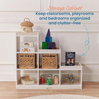 ECR4Kids 3-2-1 Cube Storage Cabinet, Display Shelf, White Wash