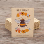 Bentley Seed Co. | Bee Kind Pollinator | Beautiful Bee Art | Environmental Favors Cards for Guests Seed Packets | Pollinator Wildflower Mix Seed Packets | Eco-Friendly Hand Out Gift | 25 Pack