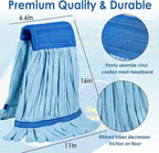 10 Pack - Large Microfiber Tube Mop 400GSM - Heavy Duty Industrial Wet Mop Head Refill,Commercial, Thick Fiber, Replacement Heads, Extra Absorbent
