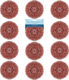 LOLA Copper Mesh Scouring Pad, 18 Grams, 12 Pack, Heavy Duty Cleaning Pads, Copper Coated Knitted Flat Wire Mesh, Recyclable, Cleans Baked On Messes