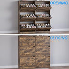 BORNOON Shoe Cabinet with 6 Flip Drawers, Slim Narrow Shoe Storage Cabinet, Freestanding Shoe Organizer for Entryway, Hallway, Foyer