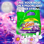 Gain Liquid Laundry Detergent, Moonlight Breeze Scent, 194 fl oz, 134 loads, Freshness + Odor Fighting, High efficiency washing machine iquid cleaning soap