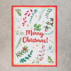 Maison d' Hermine Kitchen Towels Set of 3 100% Cotton 27.50" x 20" Reusable Cloth Tea Dish Towels Absorbent with Hanging Loop for Kitchen, Home, Dining, Cocktail Parties (Poinsettia Christmas)