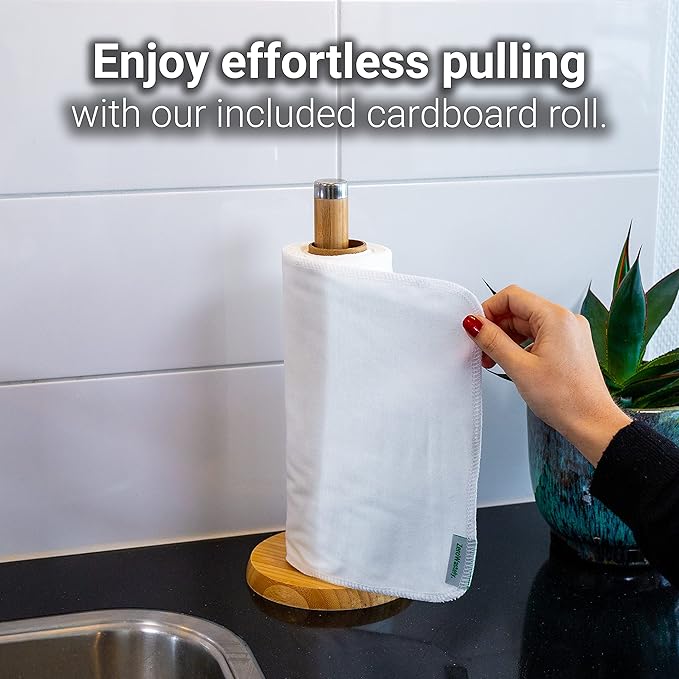 Reusable Paper Towels - Value Pack of 24 Paperless Paper Towels! - 100% Cotton, Super Soft, Absorbent, Washable and Made To Last
