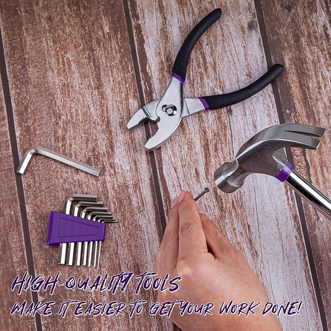 CARTMAN 39-Piece Home Tool Set Kit, Essential Household Hand Tools with Plastic Storage Case