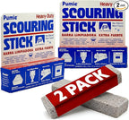 PUMIE Scouring Stick 2 Pack, Toilet Bowl Ring Remover, Heavy Duty Extra Strong Pumice Cleaning Bar, Pumice Stone for Cleaning Toilet Rings, Bathroom & Kitchen Stains by USPumice