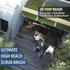 EVERSPROUT 5-to-12 Ft Car Brush with Rubber Bumper, Lightweight Extension Pole Handle, Soft Bristles Car Wash Brush, RV Wash Brush, Truck Wash Brush, Boat Brush, Solar Panel Cleaning Brush and Pole