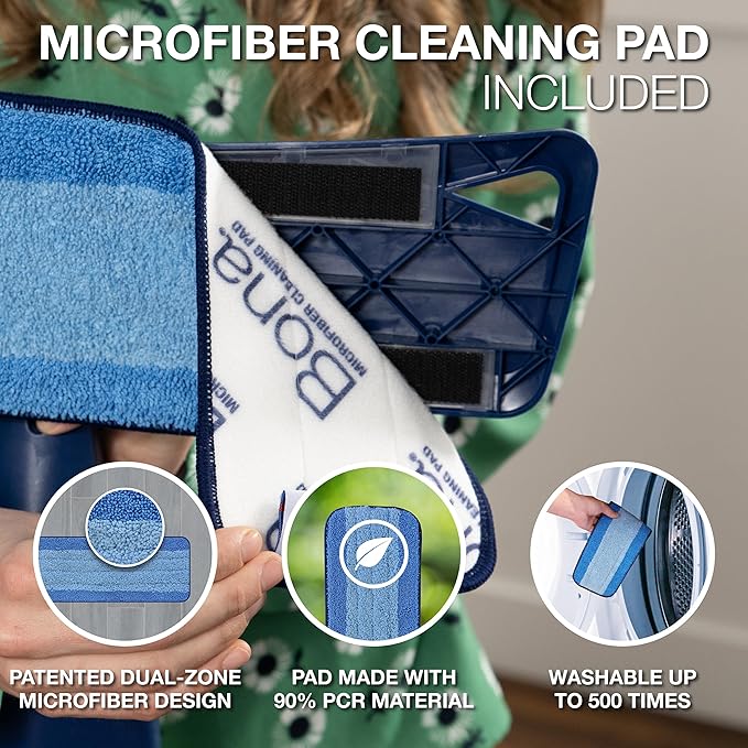 Bona Multi-Surface Floor Premium Spray Mop - Includes Multi-Surface Floor Cleaner Concentrate and Machine Washable Microfiber Cleaning Pad - For Stone, Tile, Laminate and Vinyl LVT/LVP Floors