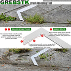 GREBSTK Crack Weeder Crevice Weeding Tool Manual Weeder Beech Handle Lawn Yard Gardening Tool