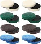 16pcs Power Scrubber Pad Set Compatible with Dremel Versa PC10 Ruby Horsepower Includes 4 Foam, 4 Kitchen, 4 Performance, 4 Microfibre Pads Electric Cleaning Tool Replacement Scouring Pads Accessories