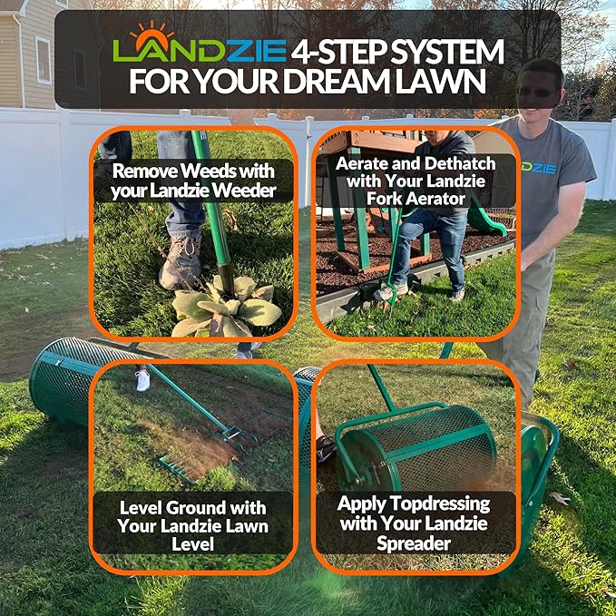 Landzie Root Cutter Edger Lawn Tool, 37 Inch Manual Lawn Edger Tool, Grass Edger, Sidewalk Edger, Garden Edger, Yard Edger, Garden Tools and Landscaping Tools, Edgers for Landscaping, Edging Shovel