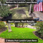Landzie AeroLeveler - The Lawn Leveling Rake That Never Flips - Patented 24" inch Wide Pneumatic Lawn Level for Yard, Dirt, Soil, Sand, Provides Stability and Control (Pneumatic 24" Leveling rake)