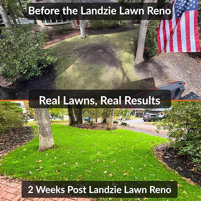 Landzie AeroLeveler - The Lawn Leveling Rake That Never Flips - Patented 48" inch Wide Pneumatic Lawn Level for Yard, Dirt, Soil, Sand, Provides Stability and Control (Pneumatic 48" Leveling rake)