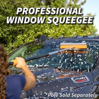 15" Window Washer Squeegee Attachment // Multi-Use Squeegee for Car and Window Cleaning Fits All Extension Poles with Standard Acme Thread // Professional Window Cleaning Tool (Pole Sold Separately)