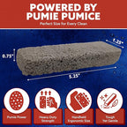 PUMIE Pumice Scouring Stick for Cleaning Toilet Rings Stain & Hard Water Rings, Tough Bathroom, Pools & Tubs, Extra Strong Heavy Duty Pumice Stone for Toilet Cleaning, Rust, Grills & Ovens- Pack of 12