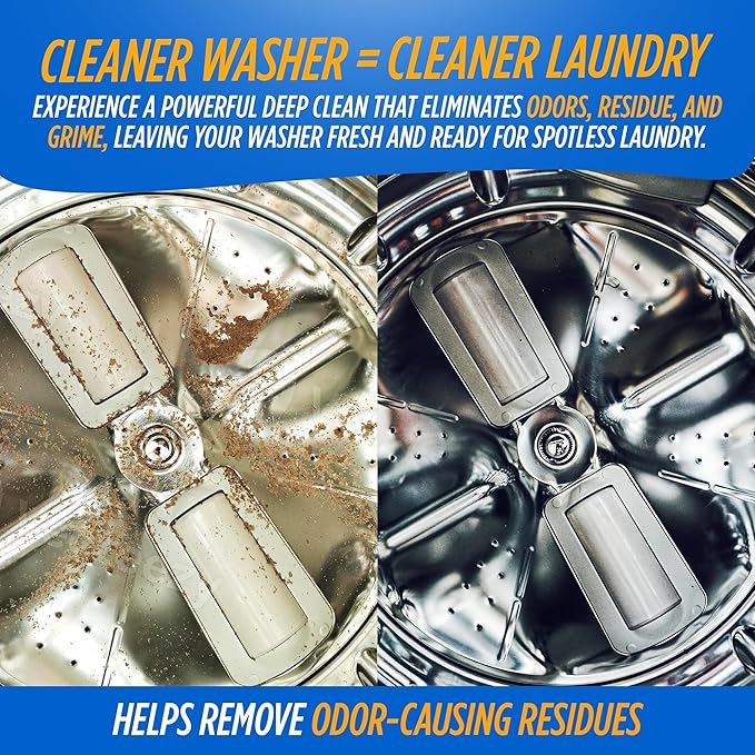 Oh Yuk Washing Machine Cleaner For All Washers (Top Load, Front Load, HE and Non-HE), Natural Citrus Fragrance, Four Cleanings Per Bottle, Septic Safe, 16 Fl Oz