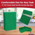 Heavy-Duty Scour Pad 60 Pack: High Abrasive Rating for Intense Scrubbing. 3.5 x 6. Best Used for Baked-On Messes. Restaurant & Commercial-Grade Scouring Pads. Bulk Wholesale Pack.