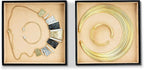 Jewelry Organizer Tray - Set of 2 - Stackable Empty Jewelry Storage Trays w/o Dividers - Display on Dresser or Drawer - Compatible with Other Glenor Trays - Black