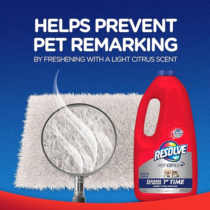 Resolve Pet Expert Carpet Spot & Stain Remover Spray Refill, Pet Stain and Odor Remover, Carpet Cleaner, 60 Oz