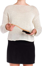 Redecker Horse Hair Bristle Dish Brush with Extra-Large Brush Head, Oiled Beechwood Handle, 10-3/5-Inches, Made in Germany